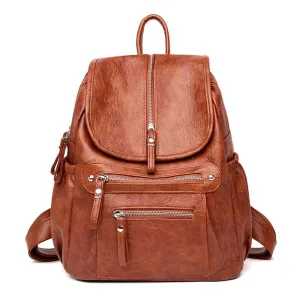 Alisia™ - Comfortable and Lightweight Leather Backpack