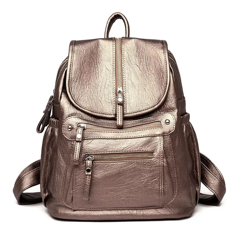 Alisia™ - Comfortable and Lightweight Leather Backpack