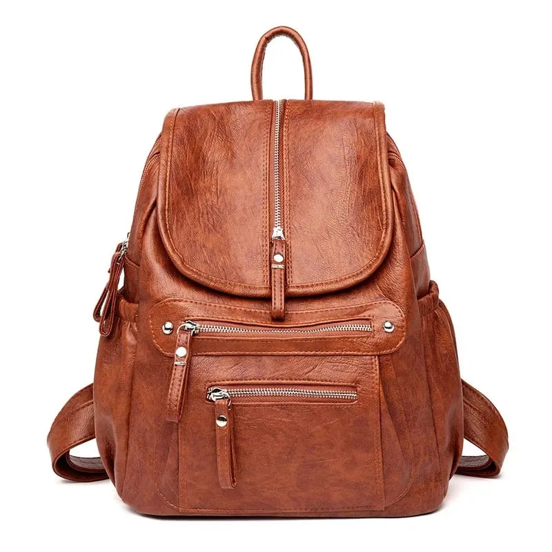 Alisia™ - Comfortable and Lightweight Leather Backpack