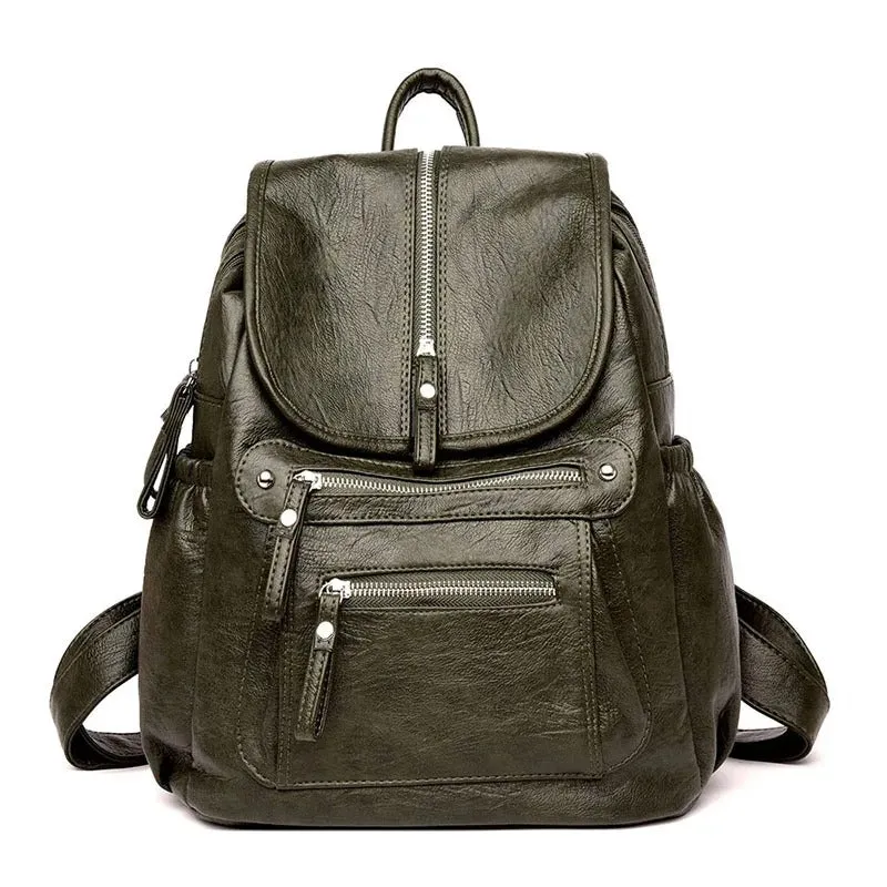 Alisia™ - Comfortable and Lightweight Leather Backpack