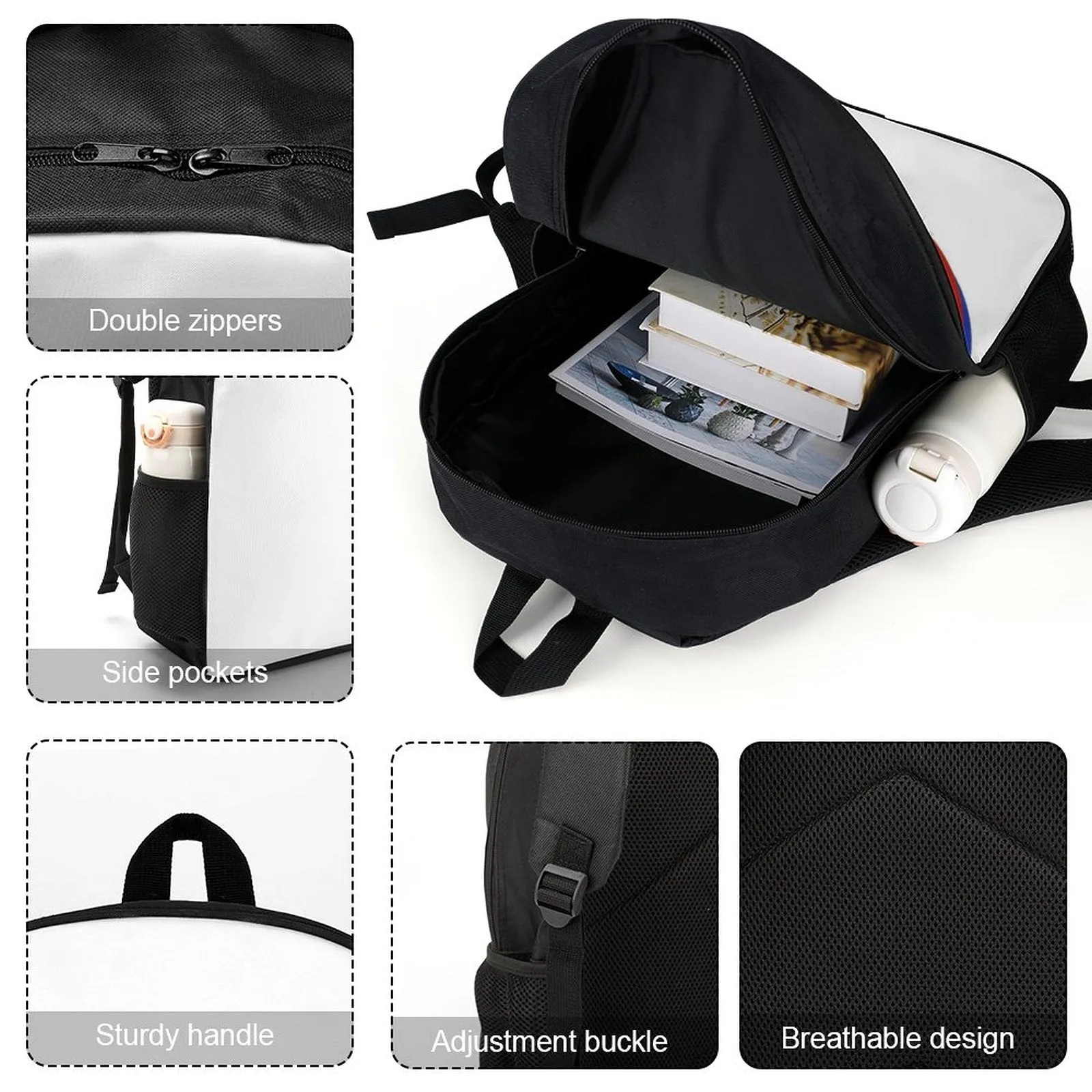 All American Gymnastics - 17 inch Black Schoolbag