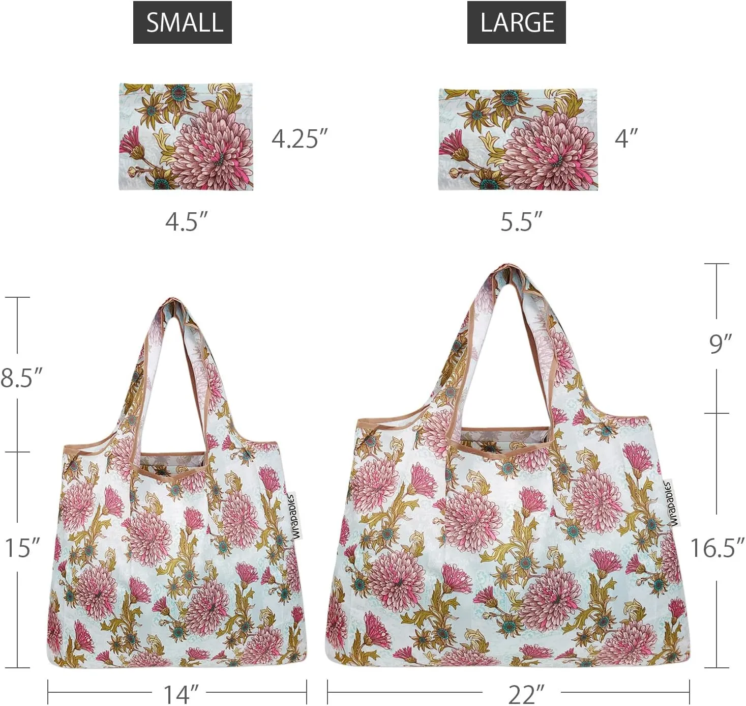 allydrew Large & Small Foldable Tote Nylon