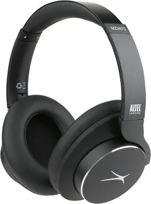 Altec Lansing Comfort Q  Bluetooth Headphones, Active Noise Cancellation, Comfortable, Quite, Noise Cancelling Headphone, Up to 26 Hours of Playtime, 30 Ft. Wireless Range, Black
