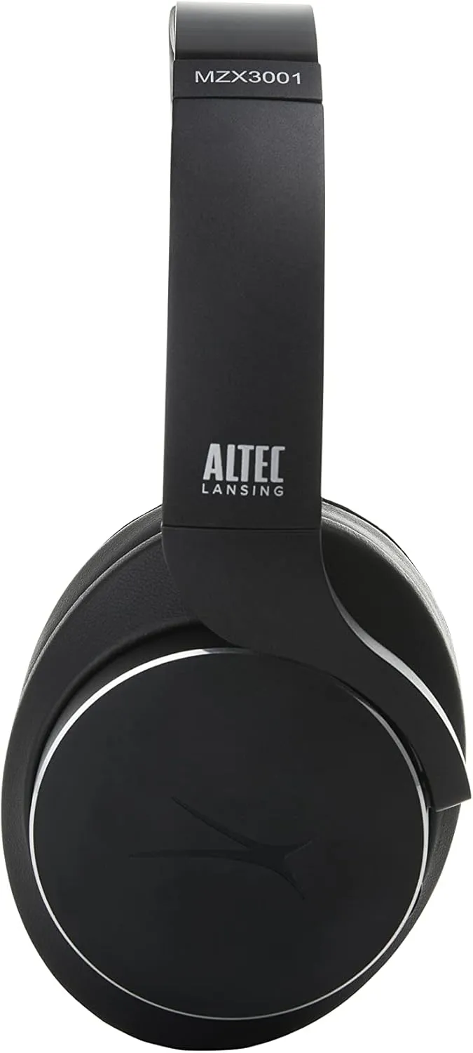 Altec Lansing Comfort Q  Bluetooth Headphones, Active Noise Cancellation, Comfortable, Quite, Noise Cancelling Headphone, Up to 26 Hours of Playtime, 30 Ft. Wireless Range, Black
