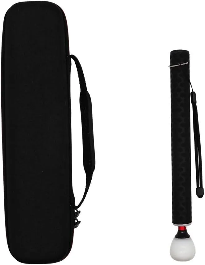 Aluminum Telescopic Blind Cane with Rolling Tip 28cm-150cm (11 inch-59 inch) ，with 2 Tips (Black Handle)