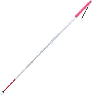 Aluminum Telescopic Blind Cane with Rolling Tip 28cm-150cm (11 inch-59 inch) ，with 2 Tips (Red Handle)