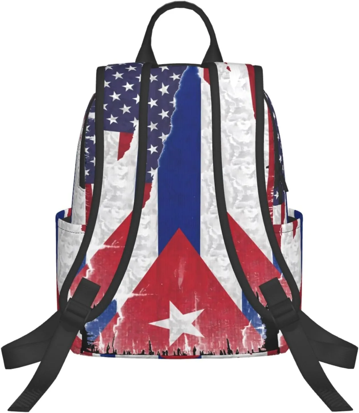 American Cuba Flag Cuban Roots Casual Backpacks Large Capacity Laptop Backpack Sports Fitness Rucksack Travel Carry-On Daypack Work Bag for Outdoor Camping