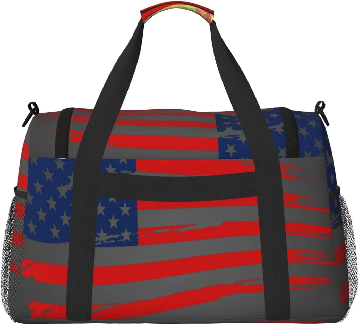 American Flag Travel Duffel Bag Large Foldable Waterproof Overnight Bag For Beach Swim Bags Pool Sports Gym
