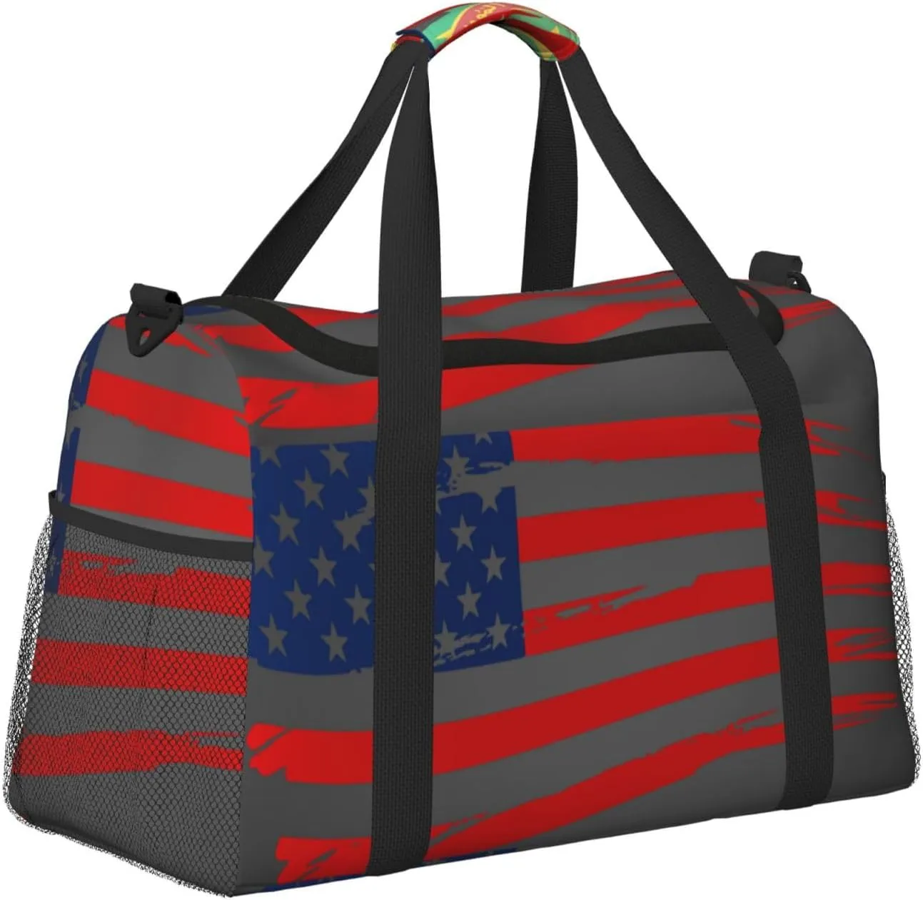 American Flag Travel Duffel Bag Large Foldable Waterproof Overnight Bag For Beach Swim Bags Pool Sports Gym