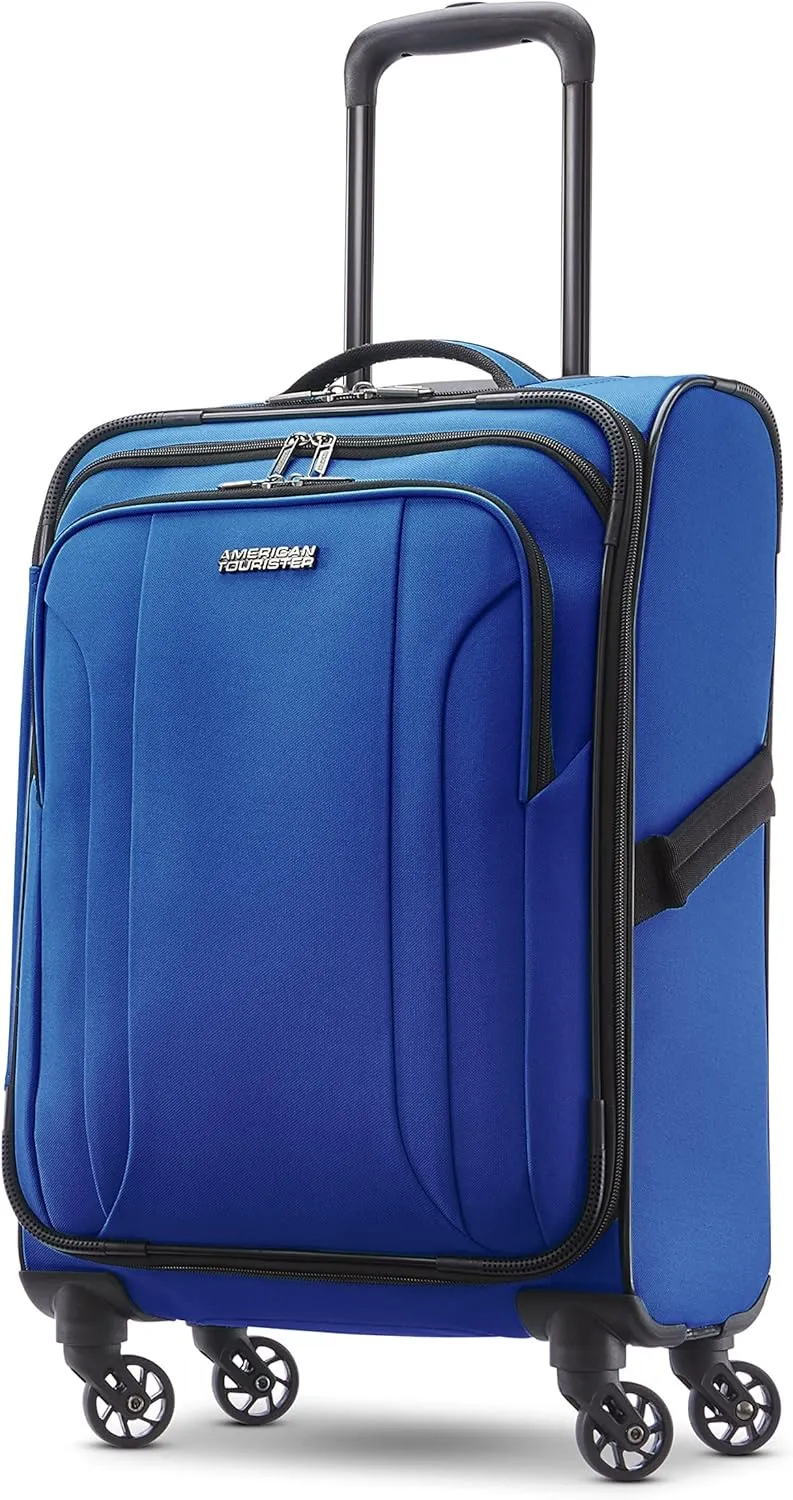 American Tourister TROUPE Hardside and Softside TRAVEL SYSTEM, 4PC SET, Classic Blue