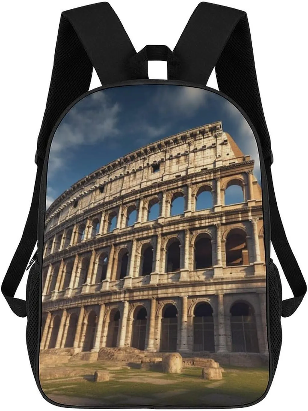 Ancient Architecture 17 Inch Backpack Lightweight Casual Daypack Waterproof Travel Laptop Backpack for Men Women