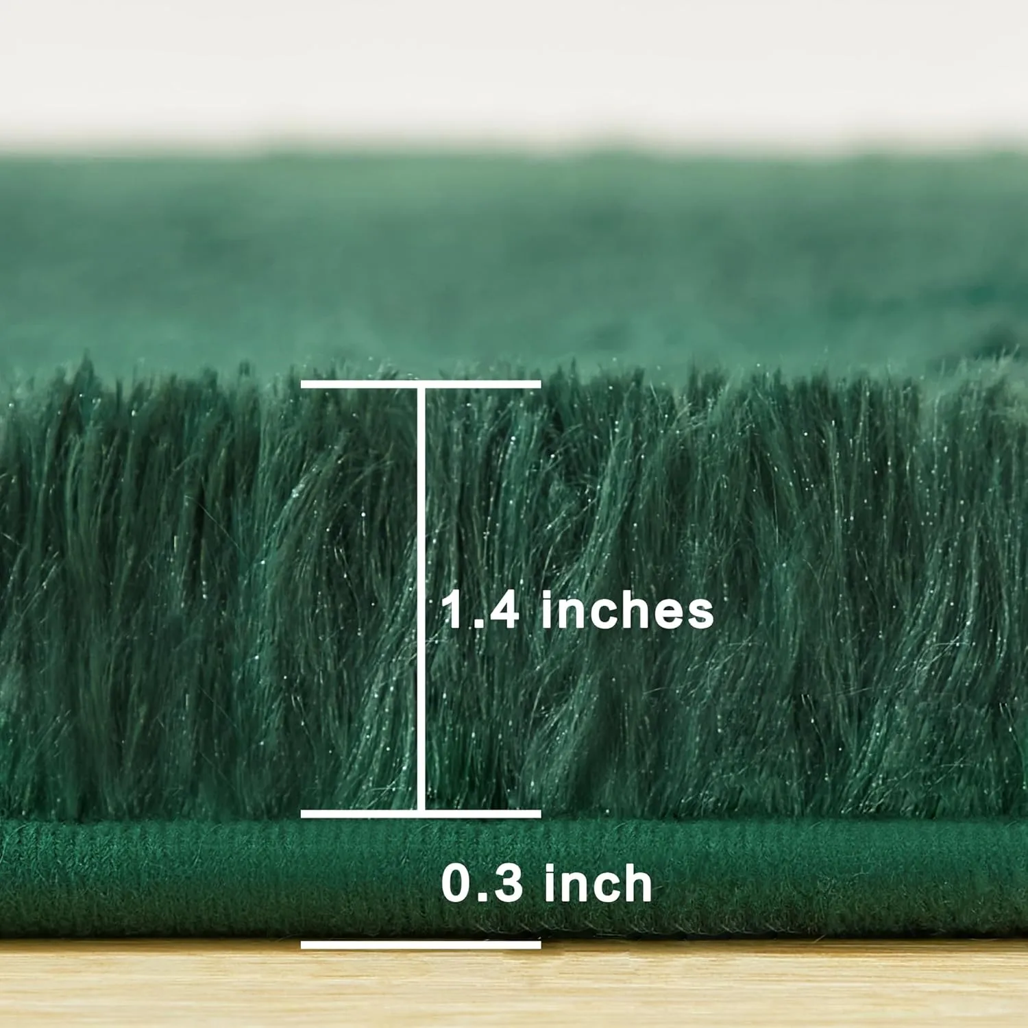Andency 5x8 Shag Area Rug for Living Room, Emerald Green Soft Fuzzy Plush Indoor Carpets for Bedroom, Non Skid Fluffy Faux Fur Rug for Room