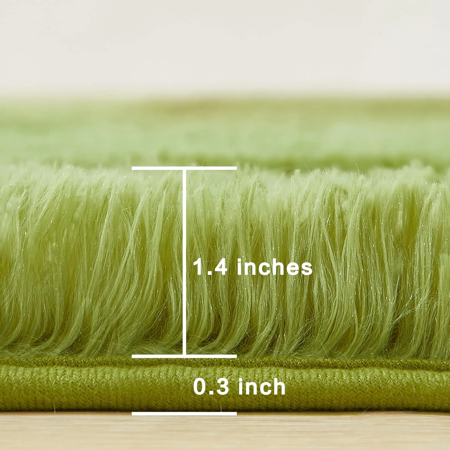 Andency 5x8 Shag Area Rug for Living Room, Grass Green Soft Fuzzy Plush Indoor Carpets for Bedroom, Non Skid Fluffy Faux Fur Rug for Room