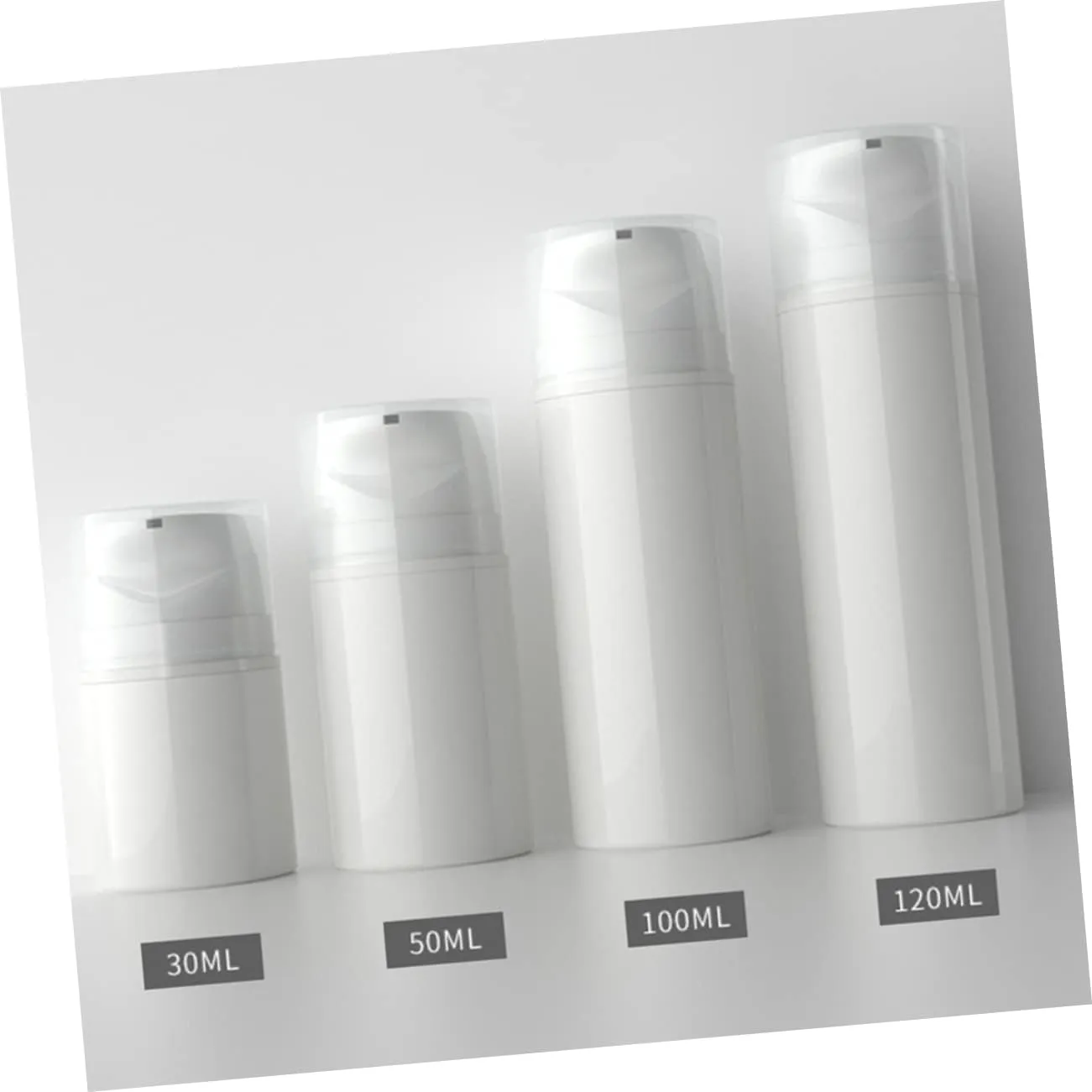 Angoily Lightweight Travel Bottle for Toiletries 3pcs 100ml Pump Bottles Cream Emulsion Dispenser Sealed for Travel Camping Business