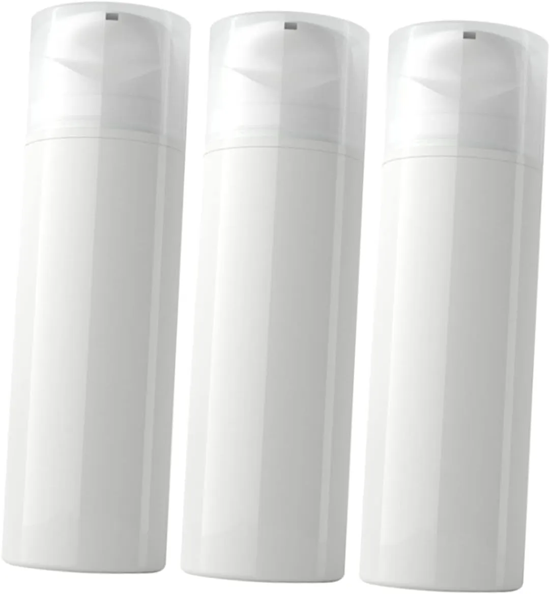 Angoily Lightweight Travel Bottle for Toiletries 3pcs 100ml Pump Bottles Cream Emulsion Dispenser Sealed for Travel Camping Business