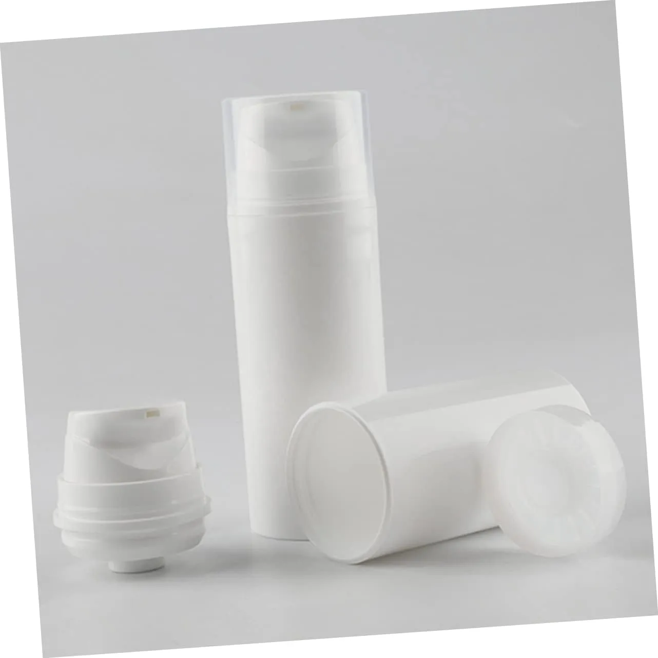 Angoily Lightweight Travel Bottle for Toiletries 3pcs 100ml Pump Bottles Cream Emulsion Dispenser Sealed for Travel Camping Business