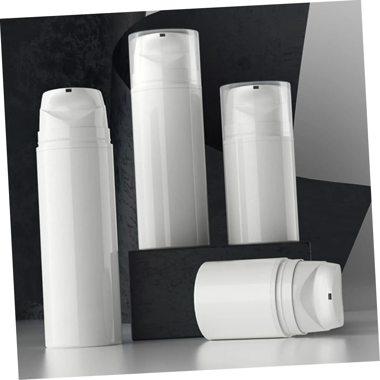 Angoily Lightweight Travel Bottle for Toiletries 3pcs 100ml Pump Bottles Cream Emulsion Dispenser Sealed for Travel Camping Business