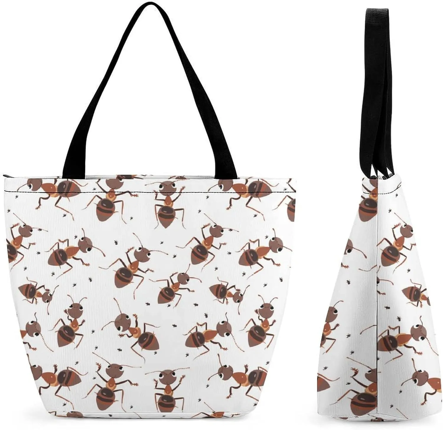 Animal Ants Women's Reusable Shopping Bags Foldable Tote Bag Lightweight Handbag for Work Travel