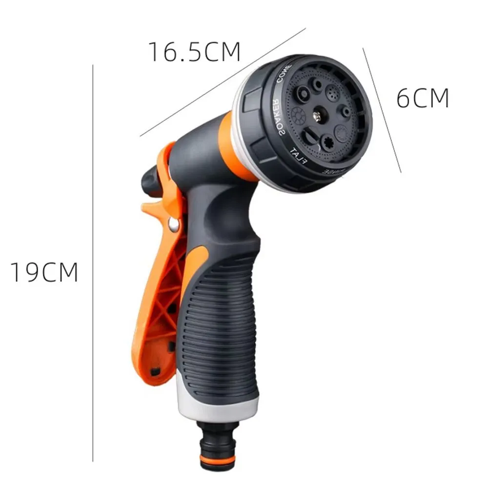 ANYHOUZ Garden Hose Nozzle 4PC Set 8 Mode High Pressure Adjustable Sprayer with Black Standard Threaded Connector