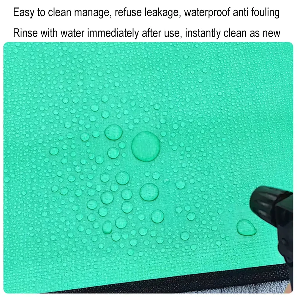 ANYHOUZ Garden Planting Mat Black Foldable Potting Tray Reusable Waterproof Transplanting Pad