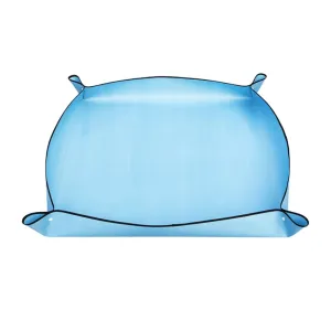 ANYHOUZ Garden Planting Mat Blue Foldable Potting Tray Reusable Waterproof Transplanting Pad