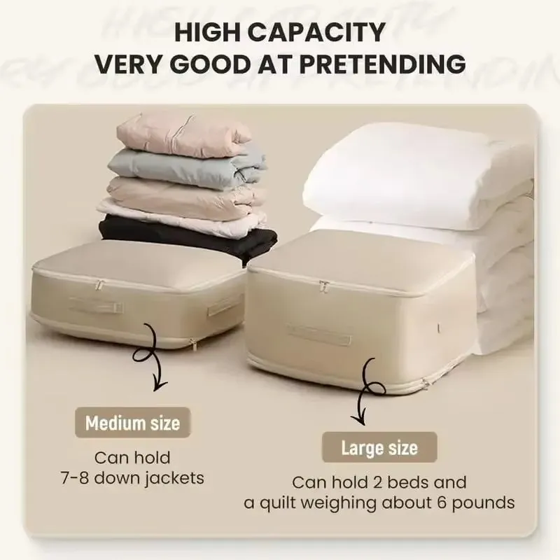 ANYHOUZ Storage Bag 1PC XL Self Compression Packing Cubes Ultra Space Saving Organizer