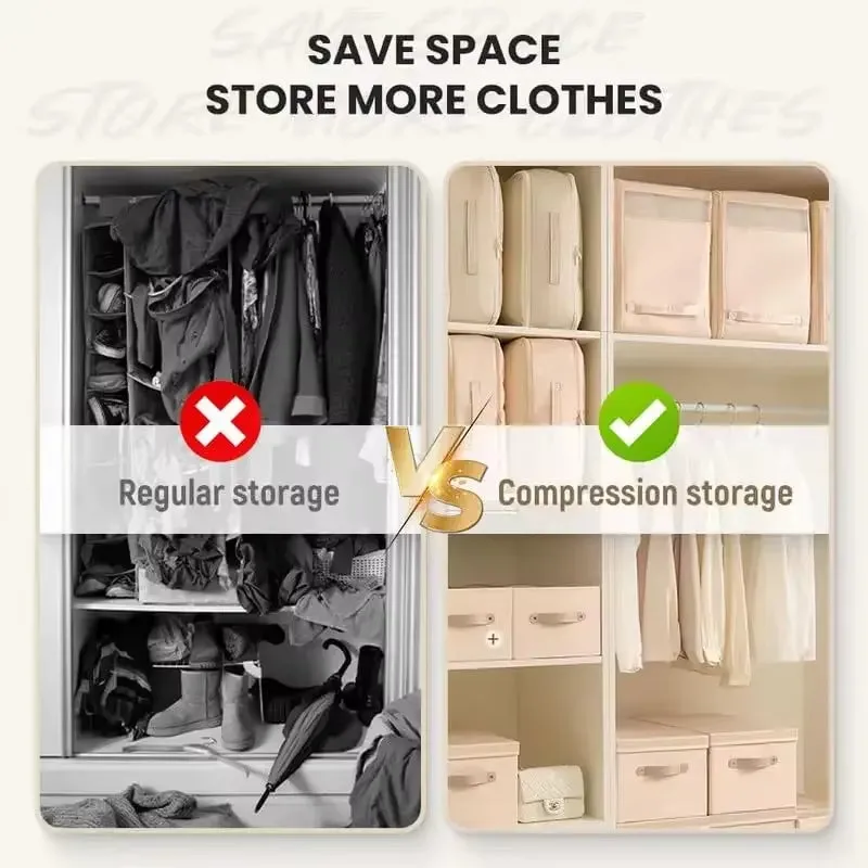 ANYHOUZ Storage Bag 1PC XL Self Compression Packing Cubes Ultra Space Saving Organizer