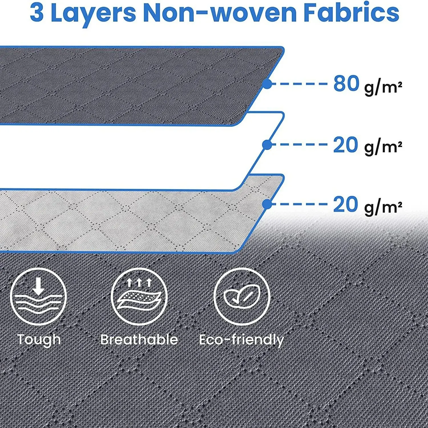 ANYHOUZ Storage Bag Grey 35L Multi Purpose Packing Organizer For Comforters And Blankets