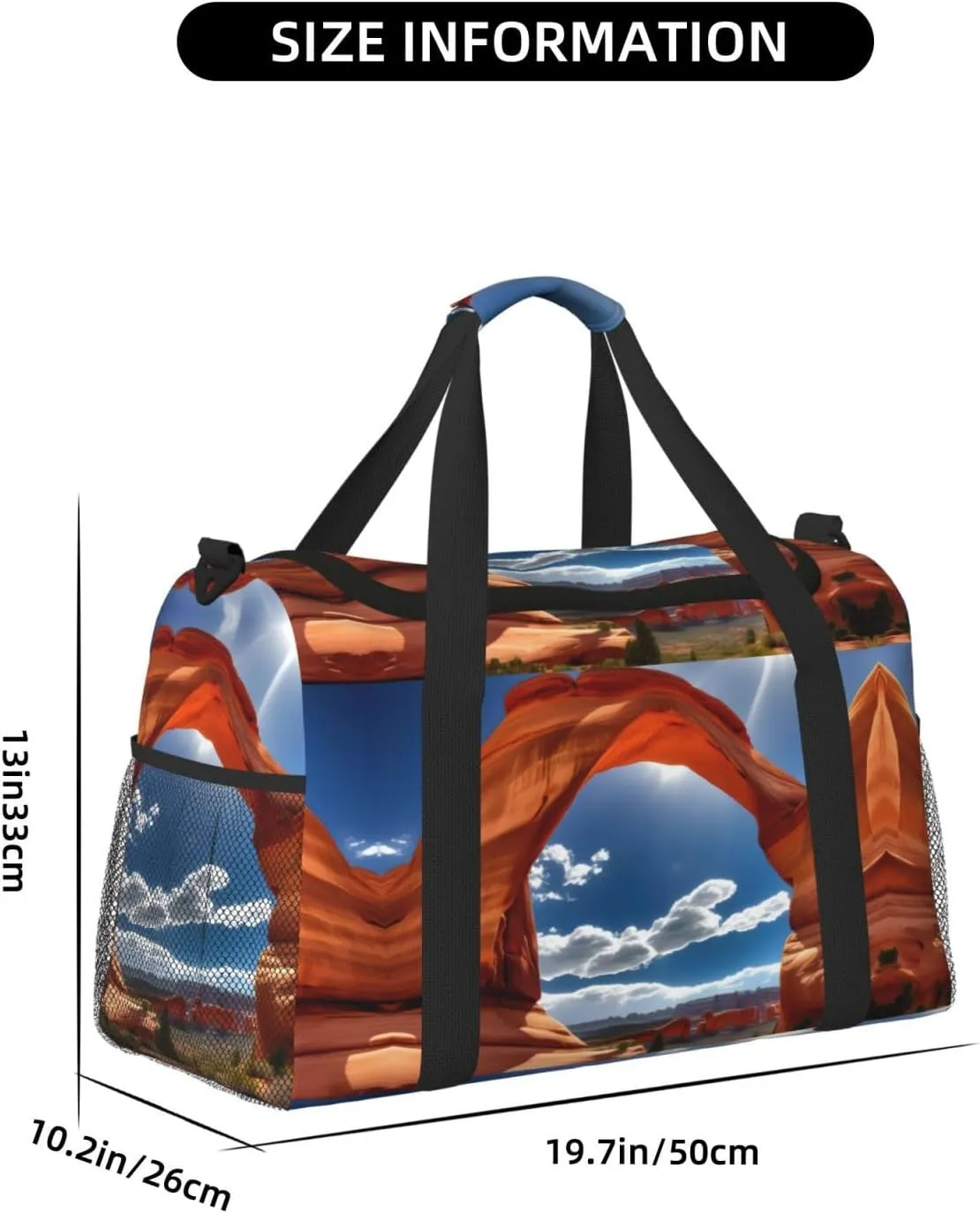Arches National Park print Carry on Bag Underseat Personal Item Bag Travel Duffel Bag Gym Carry On Sports Bag