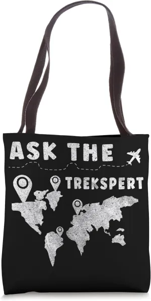 Ask The Trekspert World Map Travel Agent Tote Bag