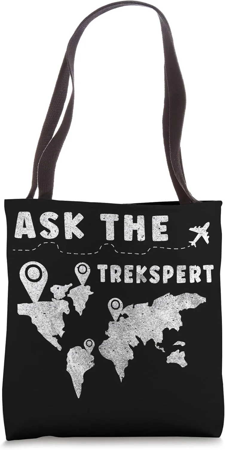 Ask The Trekspert World Map Travel Agent Tote Bag