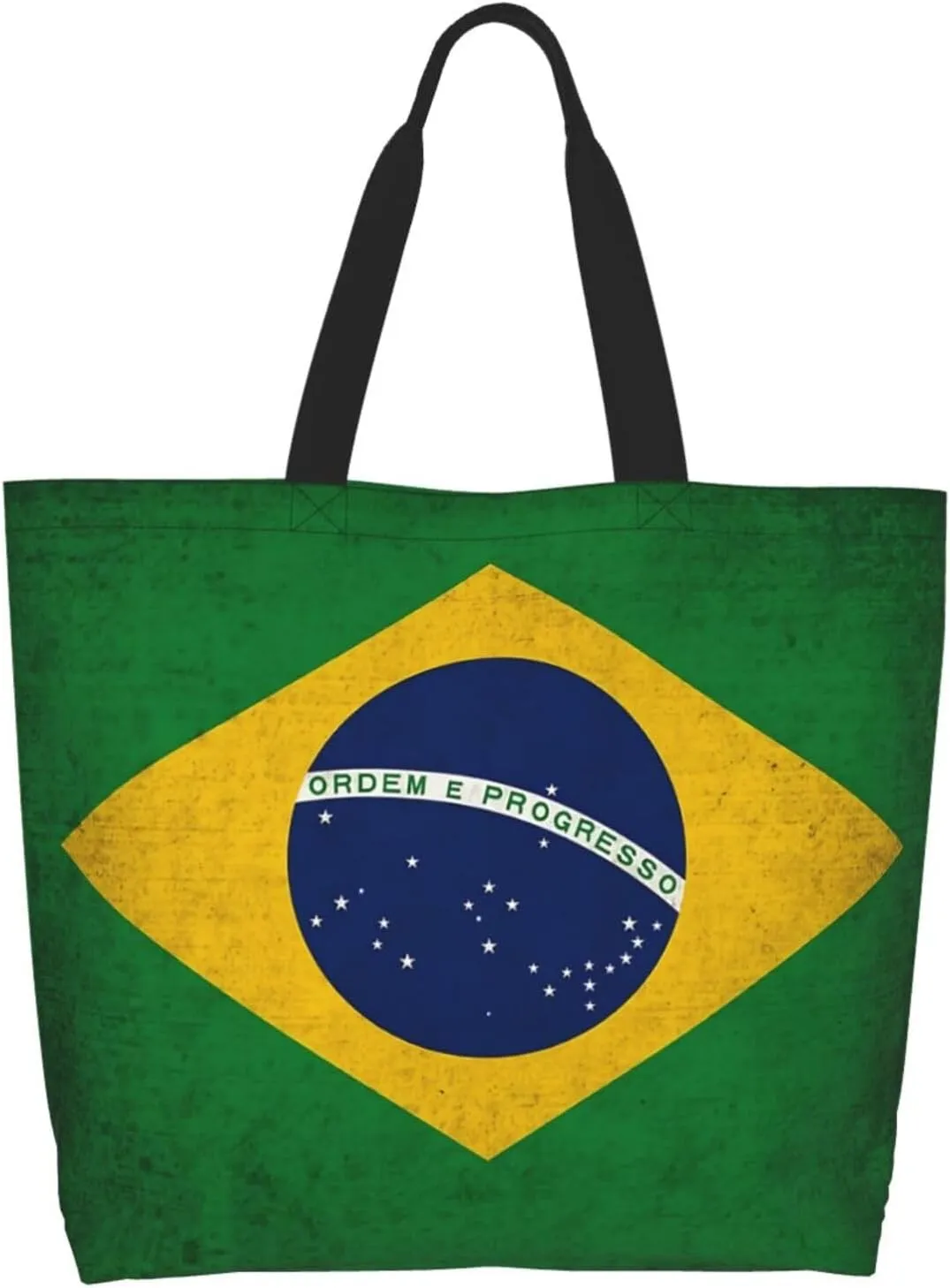 ASYG Cute Flag Tote Bag for Women and Men Reusable Shoulder Bags for Gym, Shopping, Beach,Travel