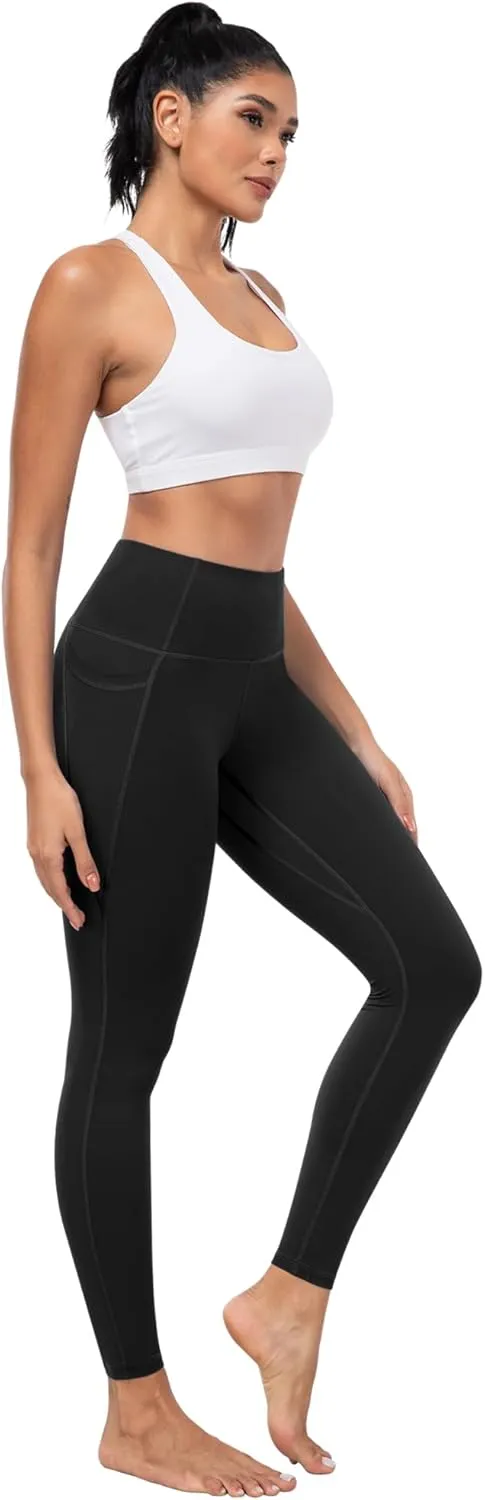 ATHVOTAR Leggings with Pockets for Women, 7 Packs High Waisted Workout Tummy Control Yoga Pants