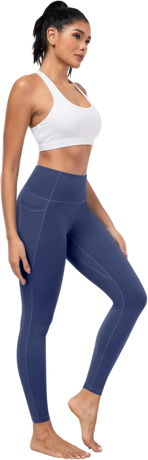 ATHVOTAR Leggings with Pockets for Women, 7 Packs High Waisted Workout Tummy Control Yoga Pants