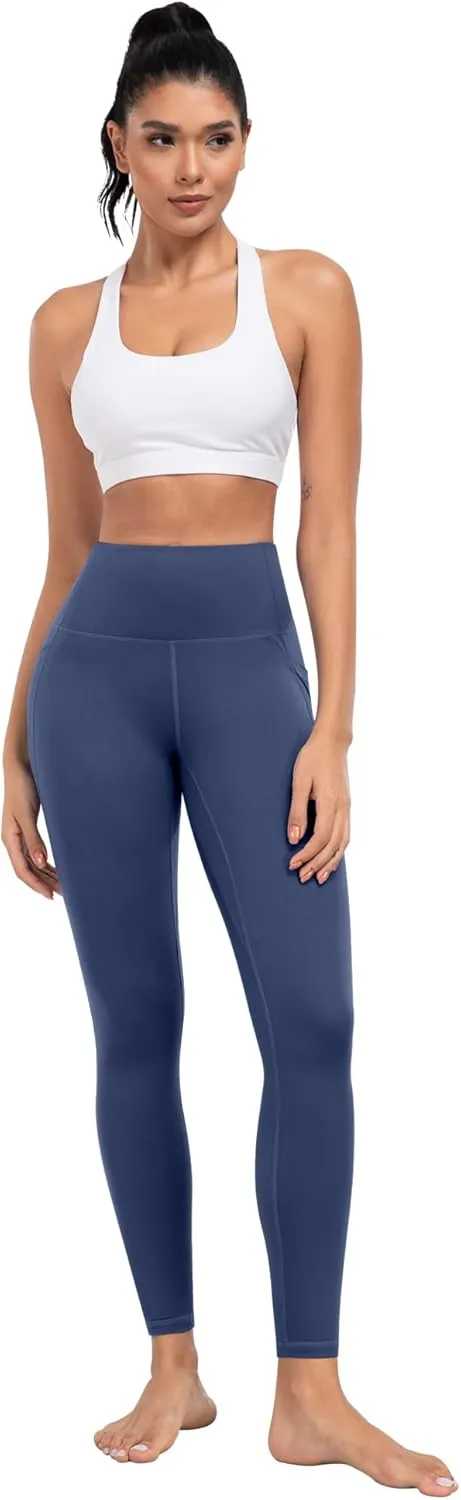 ATHVOTAR Leggings with Pockets for Women, 7 Packs High Waisted Workout Tummy Control Yoga Pants