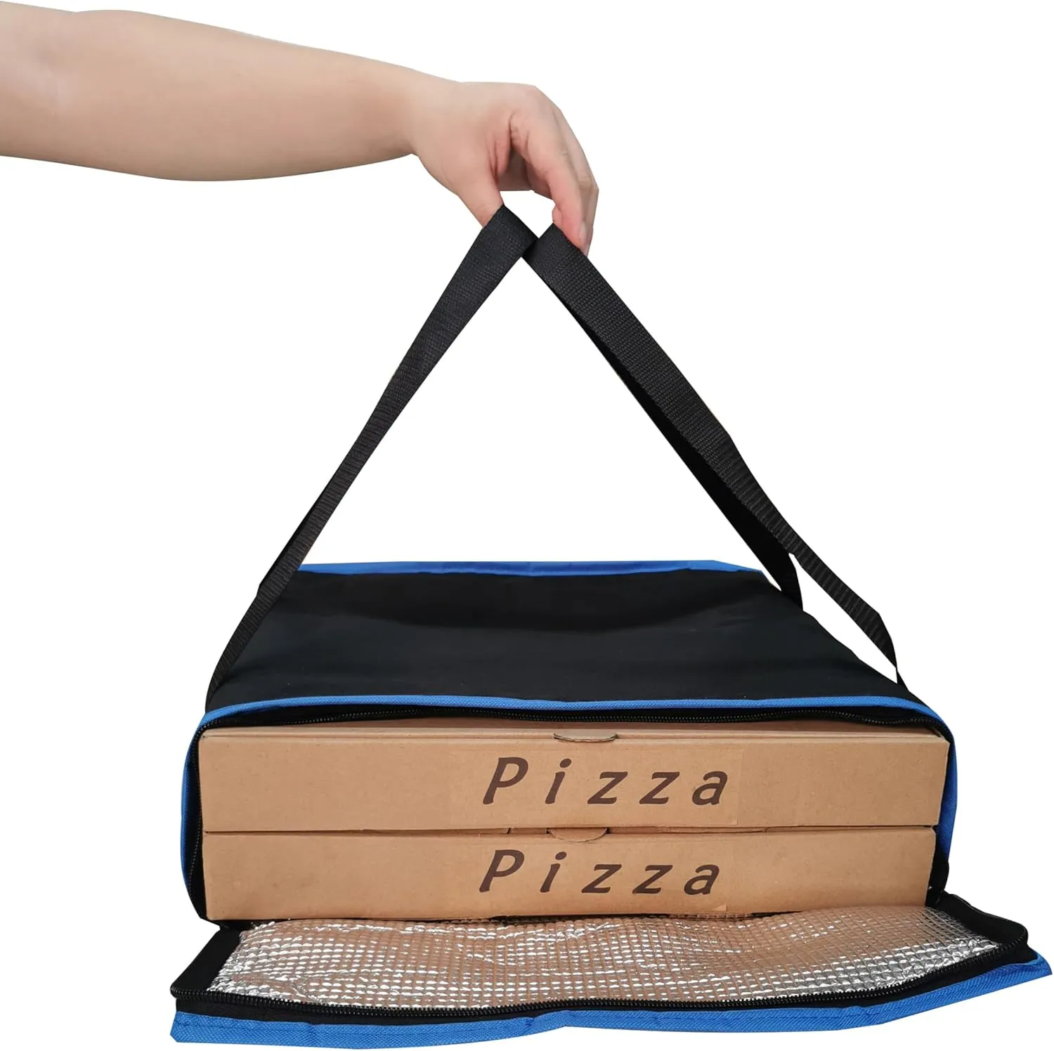 ATYARD Pizza Delivery Bag, 18" x 18" x 5" Pizza Warmer Bags for Carry Hot, Insulated Food Delivery Bag, Insulated Grocery Bags, Holds up to 2 Fresh Pizzas.