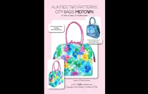 Aunties Two City Bags: Midtown Pattern Finished Size: 13"x6"x12"