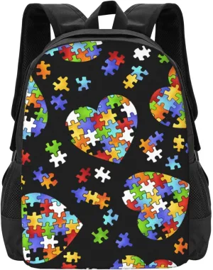 Autism Awareness Lightweight Packable Backpack Travel Casual Large Capacity Daypack Foldable Backpack For Men Women