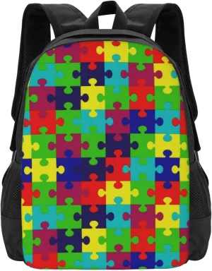 Autism Awareness Lightweight Packable Backpack Travel Casual Large Capacity Daypack Foldable Backpack For Men Women