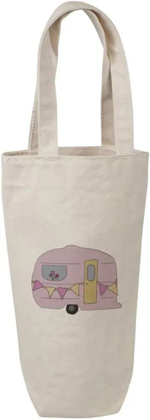Azeeda 'Pink Caravan' Cotton Wine Bottle Gift/Travel Bag (BL00016154)