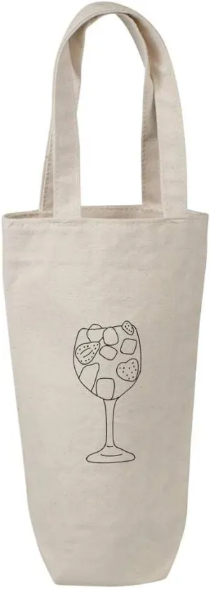 Azeeda 'Strawberry Gin' Cotton Wine Bottle Gift/Travel Bag (BL00010183)