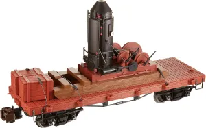 Bachmann Industries Log Skidder with Crate on 20' Log Car - Large "G" Rolling Stock (1:20 Scale)