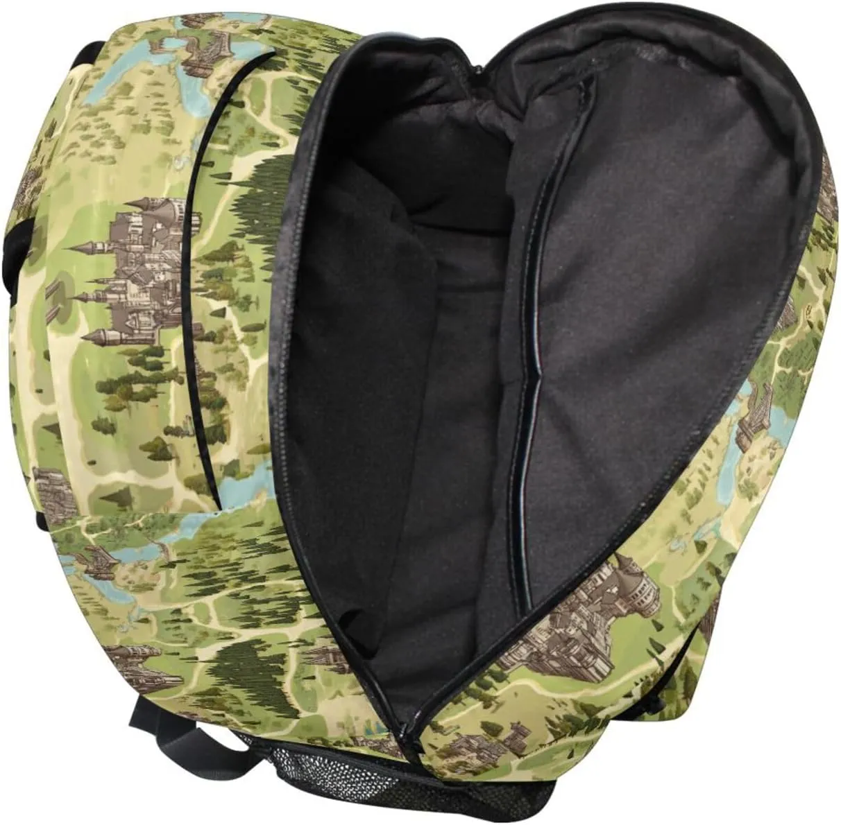 Backpack for Teenager Waterproof Carry On Backpacks with Chest Strap for Travel Trip Game Map