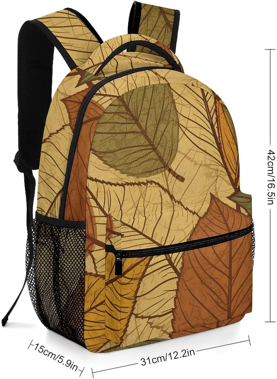 Backpack for Women Men Travel Different Color Leaves Daypack Lightweight Laptop Bag Carry On Backpacks for Work