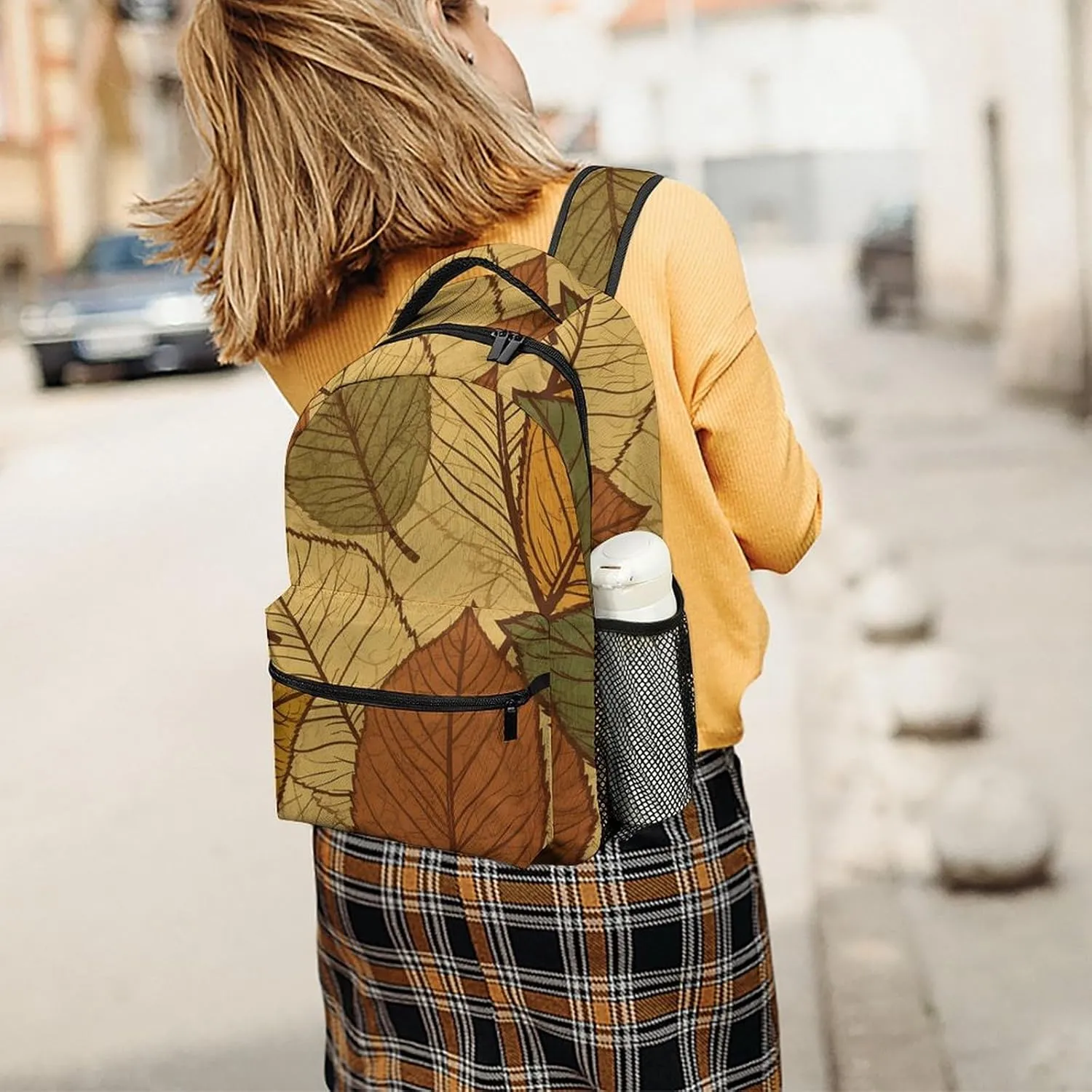 Backpack for Women Men Travel Different Color Leaves Daypack Lightweight Laptop Bag Carry On Backpacks for Work