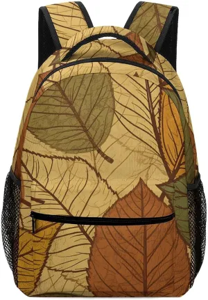 Backpack for Women Men Travel Different Color Leaves Daypack Lightweight Laptop Bag Carry On Backpacks for Work
