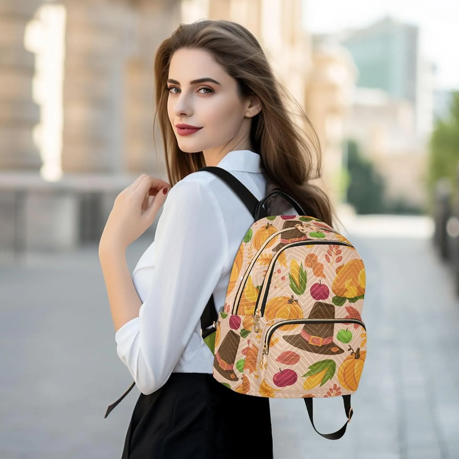 Backpack for Women Shoulder Bag Lightweight Mini Backpack Casual Daypack Back Pack for Travel Work Autumn (Small Pattren 3)