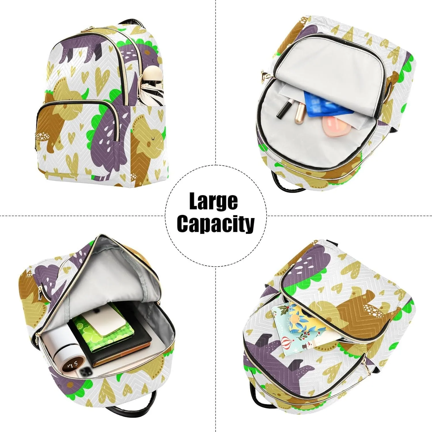 Backpack for Women Shoulder Bag Lightweight Mini Backpack Casual Daypack Back Pack for Travel Work Dinosaur (Medium Pattren 5)