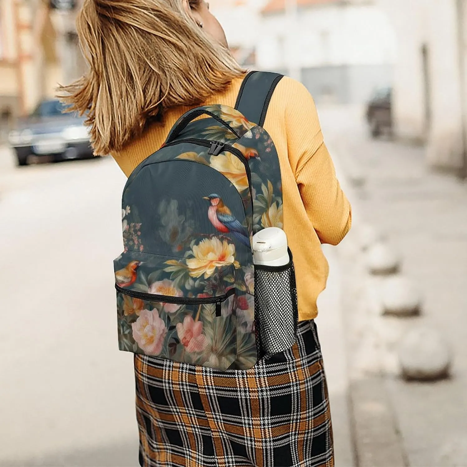 Backpacks Flowers Birds Travel Bag Laptop Backpack Casual Daypack for Weekender Business Hiking
