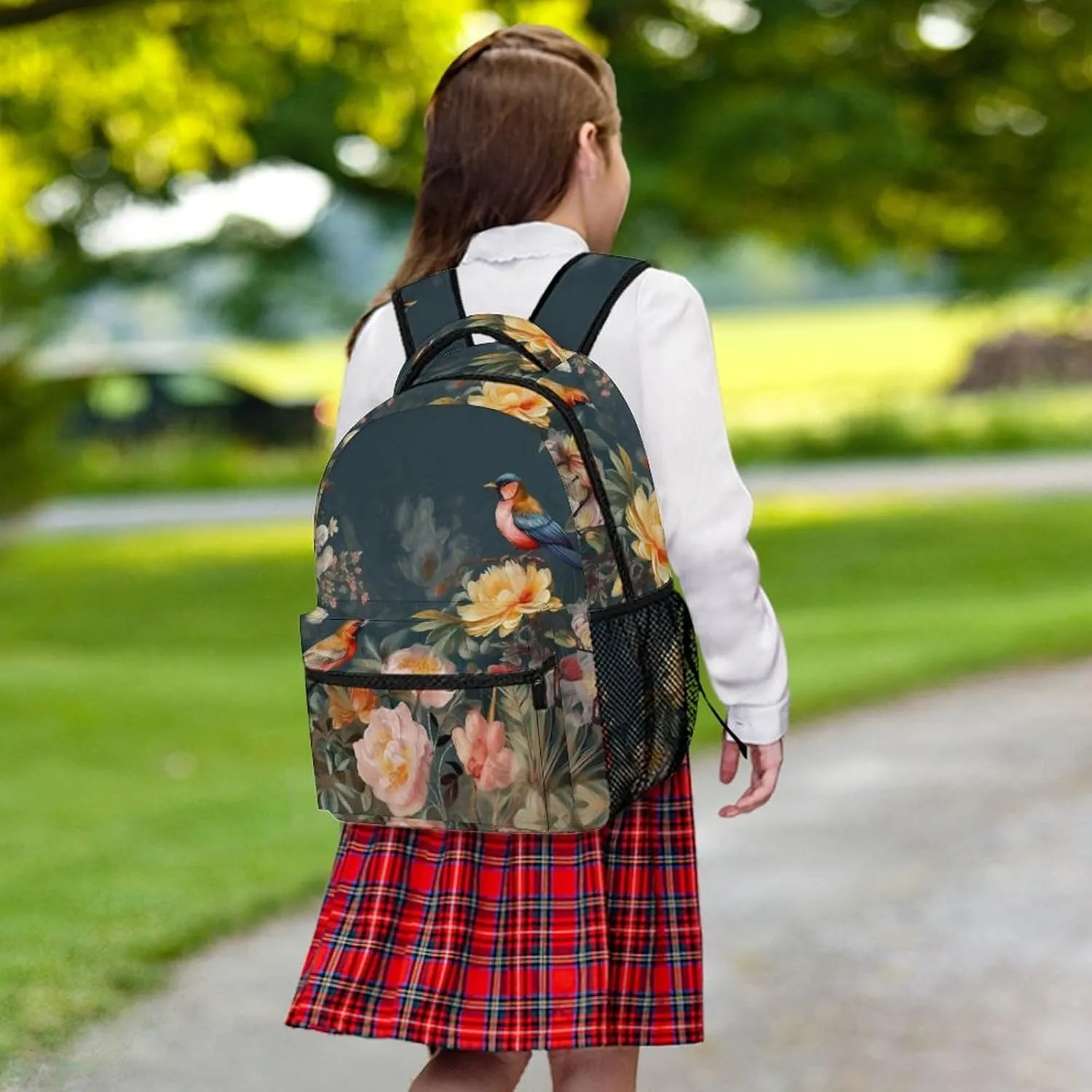 Backpacks Flowers Birds Travel Bag Laptop Backpack Casual Daypack for Weekender Business Hiking